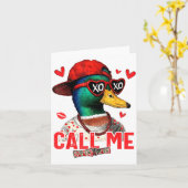 Funny Valentines Day Call Me Duck Hunting Men Wome Karte (Gelbe Blume)