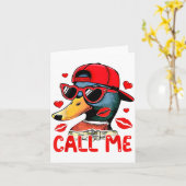 Funny Valentines Day Call Me Duck Hunting Men Wome Karte (Gelbe Blume)