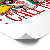 Funny Valentines Day Call Me Duck Hunting Men Wome Poster (Ecke)