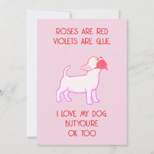 Funny Valentine's Day Card - Liebe Dog Design Feiertagskarte
