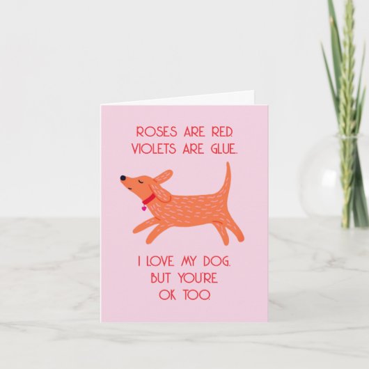 Funny Valentine's Day Card - Liebe Dog Design Feiertagskarte (Vorderseite)