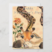 Funny Valentine's Day Card mit romantischer Giraff (Vorderseite)
