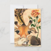Funny Valentine's Day Card mit romantischer Giraff Karte (Rückseite)