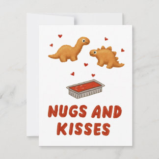 Funny Valentine's Day Card Nugs and Kisses Love Feiertagskarte