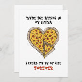 Funny Valentine's Day Card Perfekt für Pizza Lover Dankeskarte (Vorne/Hinten)