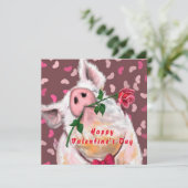 Funny Valentine's Day Card Romantischer Gentleman  Karte (Stehend Vorderseite)