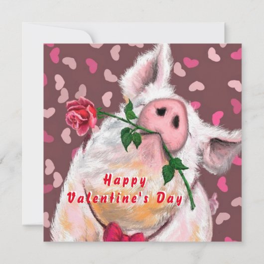 Funny Valentine's Day Card Romantischer Gentleman Karte (Rückseite)