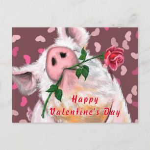 Funny Valentine's Day Card Romantischer Gentleman  Postkarte