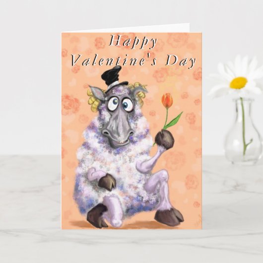 Funny Valentine's Day Card Romantischer Ram Karte (Kleine Pflanze)