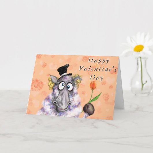 Funny Valentine's Day Card Romantischer Ram mit Tu Karte (Kleine Pflanze)