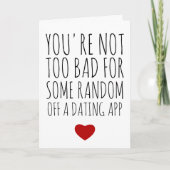 Funny Valentine's Day Card Swipe Right Card Karte (Vorderseite)