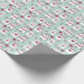 Funny Valentine's Day Cat Mint Wrapping Paper Geschenkpapier (Ecke)