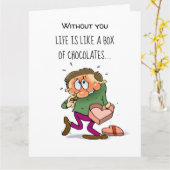 Funny Valentine's Day Chocolate Karte (Gelbe Blume)