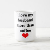 Funny Valentine's Day Coffee I Liebe Husband Gesch Kaffeetasse (Mittel)