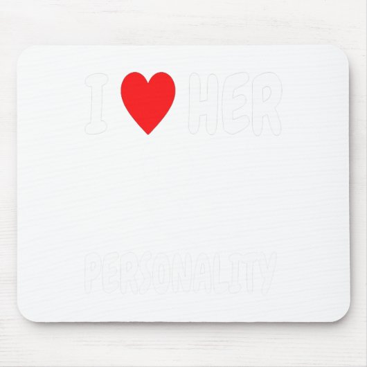 Funny Valentine's Day Couple Matching I Love Her I Mousepad (Vorne)