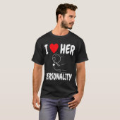 Funny Valentine's Day Couple Matching I Love Her I T-Shirt (Vorne ganz)