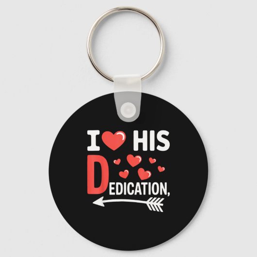 Funny Valentine's Day Couple Matching I Love His D Schlüsselanhänger (Vorderseite)