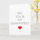 Funny Valentine's Day Covid Quarantine Karte (Gelbe Blume)
