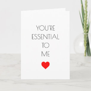 Funny Valentine's Day Covid Sie sind essenziell fü Karte