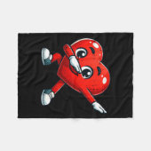 Funny Valentines Day Dabbing Heart Lover Men Kids Fleecedecke (Vorderseite (Horizontal))