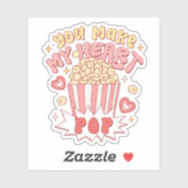 Funny Valentine's Day Du schaffst mein Herz Pop Vi Aufkleber (Blatt)