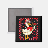 Funny Valentines Day Duck Heart Valentine Cud Kids Magnet (Vorderseite/Rückseite)