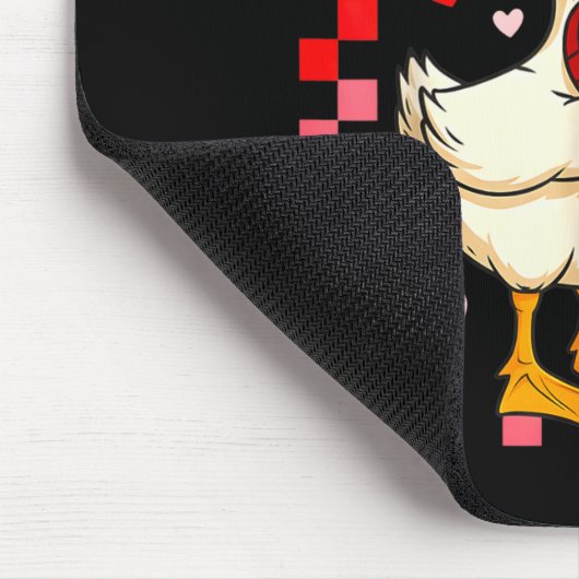 Funny Valentines Day Duck Heart Valentine Cud Kids Mousepad (Ecke)
