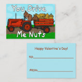 Funny Valentine's Day Eichhörnchen Nuts Pun Kids C Mitteilungskarte (Vorne/Hinten)