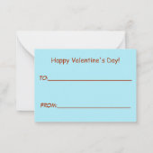 Funny Valentine's Day Eichhörnchen Nuts Pun Kids C Mitteilungskarte (Rückseite)