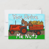 Funny Valentine's Day Eichhörnchen Pun Kids Klasse Einladung (Vorderseite)