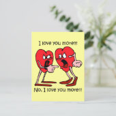 Funny Valentine's Day Feiertagspostkarte (Stehend Vorderseite)