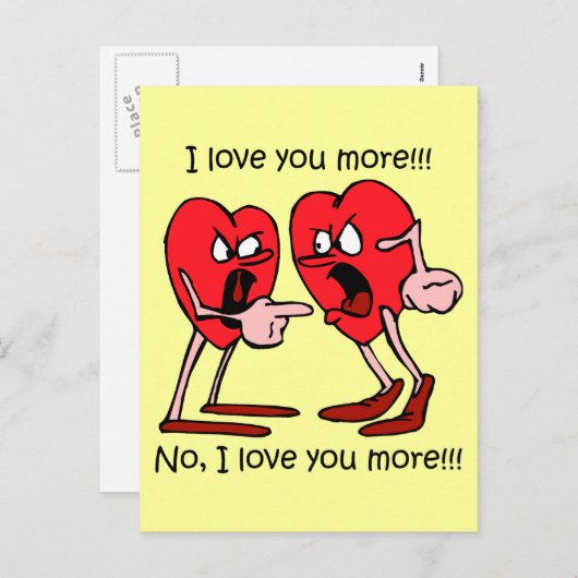 Funny Valentine's Day Feiertagspostkarte (Vorne/Hinten)