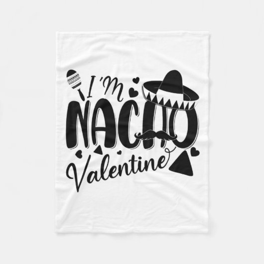 Funny Valentines Day Funny Nacho Valentine Girl Bo Fleecedecke (Vorderseite)