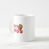 Funny Valentine's Day Geschenk "Fries Before Typ" Kaffeetasse (Vorderseite Links)