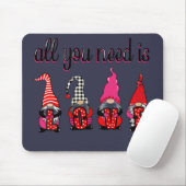 Funny Valentine's Day Gnome Mousepad (Mit Mouse)