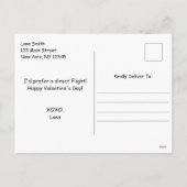 Funny Valentine's Day I Love you to the Moon But.. Feiertagspostkarte (Rückseite)