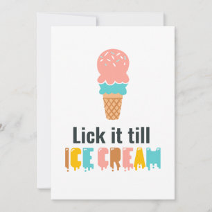 Funny Valentine's Day Ice Cream Joke Feiertagskarte