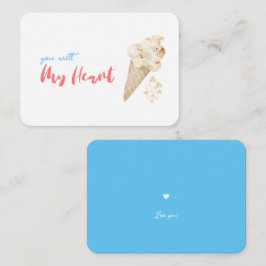 Funny Valentine's Day Ice Cream Joke Quote Card Mitteilungskarte