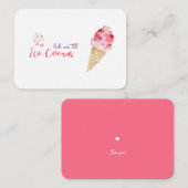 Funny Valentine's Day Ice Cream Joke Quote Card Mitteilungskarte (Vorne/Hinten)