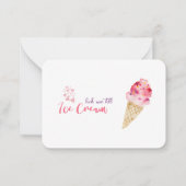Funny Valentine's Day Ice Cream Joke Quote Card Mitteilungskarte (Vorderseite)