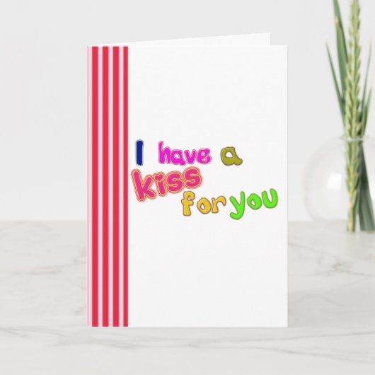 Funny Valentine's day_ Kiss Card Feiertagskarte (Vorderseite)