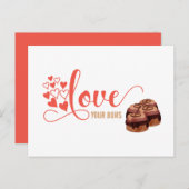 Funny Valentine's Day Liebe Deine Buns Joke Card Postkarte (Vorne/Hinten)