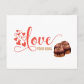 Funny Valentine's Day Liebe Deine Buns Joke Card Postkarte (Vorderseite)