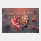 Funny Valentine's Day - Love Isn't Perfect Geschirrtuch (Horizontal)