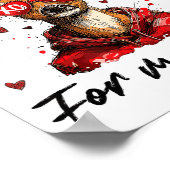 Funny Valentine's Day Mad Love For My Mama Deer Hu Poster (Ecke)