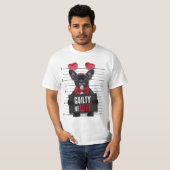 Funny Valentine's Day Mugshot Guilty Liebe Hund T-Shirt (Vorne ganz)