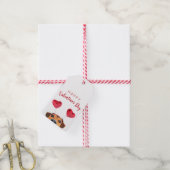 Funny Valentine's Day Niedlich Hunde Herz-Band Geschenkanhänger (Mit Garn)