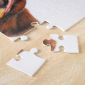 Funny Valentine's Day Niedlich Hunde Herz-Band Puzzle (Seite)