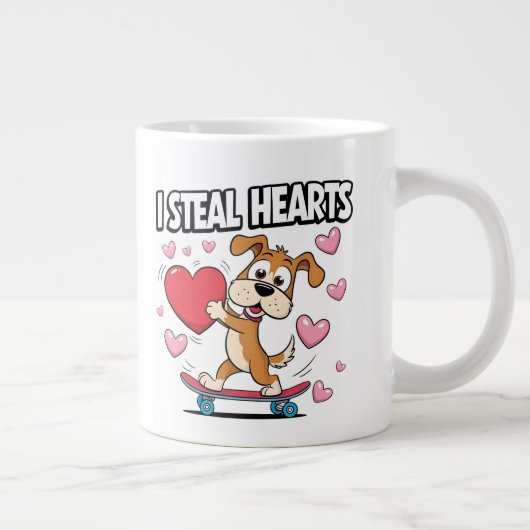 Funny Valentine's Day - Niedlich, modern & humorvo Jumbo-Tasse (Rechts)