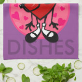 FUNNY VALENTINE'S DAY RED HEART KITCHEN TOWEL GESCHIRRTUCH (Gefaltet)